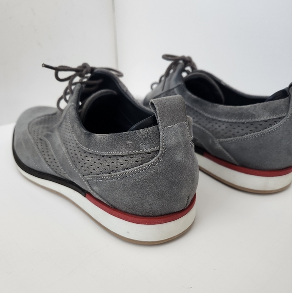 Thomas & Vine Jett Wing Tip Derby Gray Suede Upper Oxford Mens Shoes Sz 12 - Picture 8 of 12